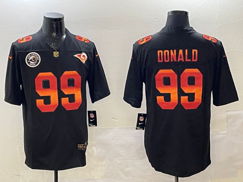 Men Los Angeles Rams #99 Donald Black Fashion 2025 Nike Limited NFL Jersey style 2